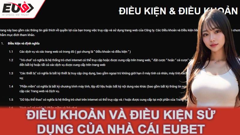 Điều khoản và điều kiện sử dụng của nhà cái eubet